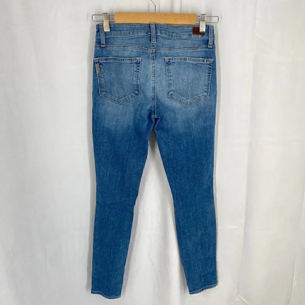 Paige Verdugo Ankle Skinny Jeans in Distressed Wensley Wash Size 28